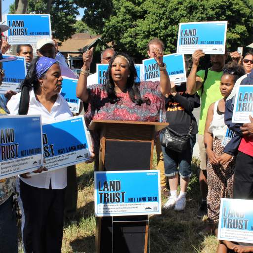 Fruit Belt resident and Community First Alliance member Deborah Scott.