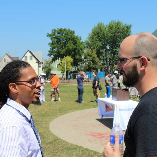 The Open Buffalo community cookout and press conference at Massachusetts Avenue Park on July 28.