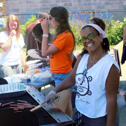 The Open Buffalo community cookout and press conference at Massachusetts Avenue Park on July 28.
