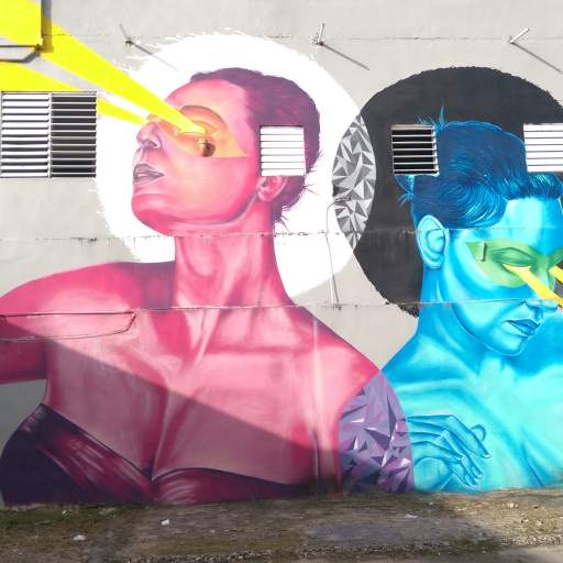 Street art in the Santurce neighborhood of San Juan.