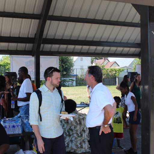 The Open Buffalo community cookout and press conference at Massachusetts Avenue Park on July 28.