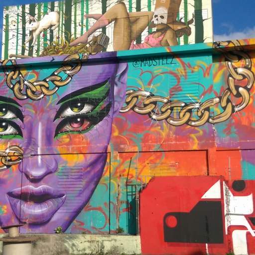 Street art in the Santurce neighborhood of San Juan.