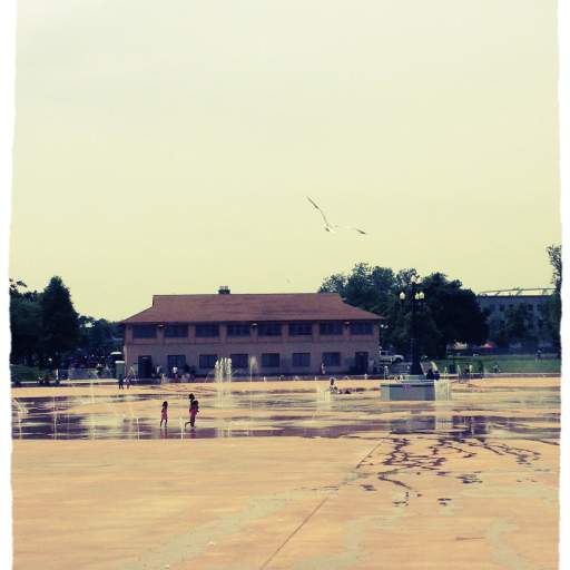 The new spash pond at Martin Luther King, Jr. Park.