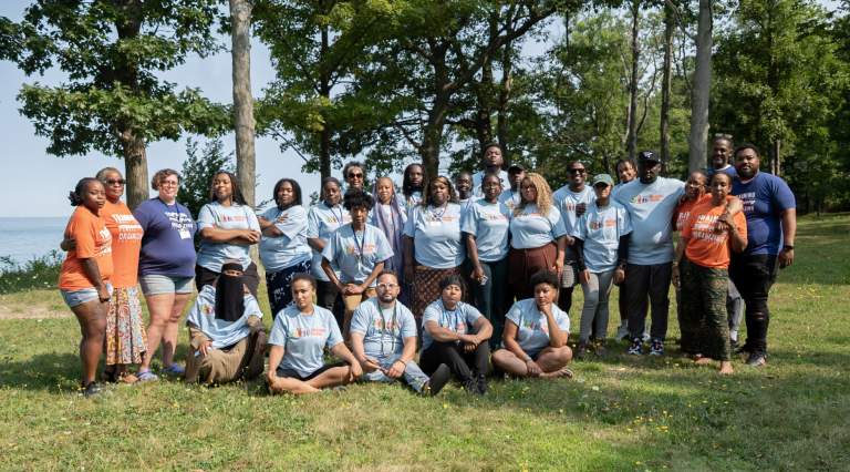 Open Buffalo Emerging Leaders Class of 2026 Builds Relationships and Self Care Plans at Opening Weekend Retreat at Pioneer on the Lake Camp 
