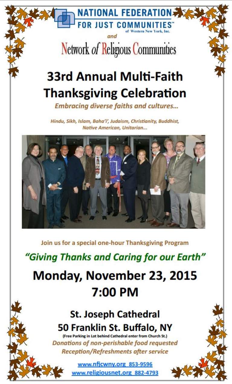 33rd Annual Multi-Faith Thanksgiving Celebration