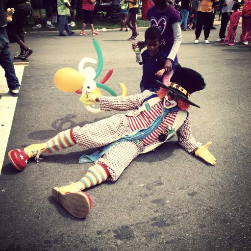 Children's entertainment at Juneteenth.