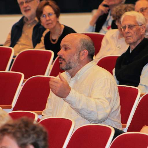 09. Audience members participate in "question and answer."