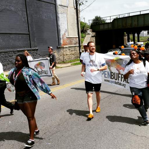 13. Marching down Genesee Street.