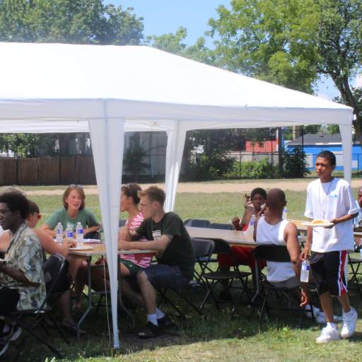 The Open Buffalo community cookout and press conference at Massachusetts Avenue Park on July 28.