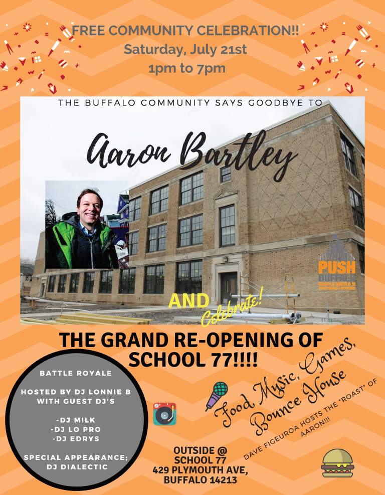 Community Celebration for Aaron Bartley & Grand Re-opening of School 77