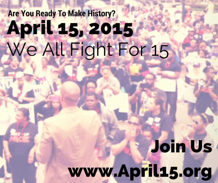 SUPPORT FAST FOOD WORKERS IN THE FIGHT FOR $15