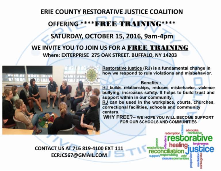 FREE Training: Erie County Restorative Justice Coalition