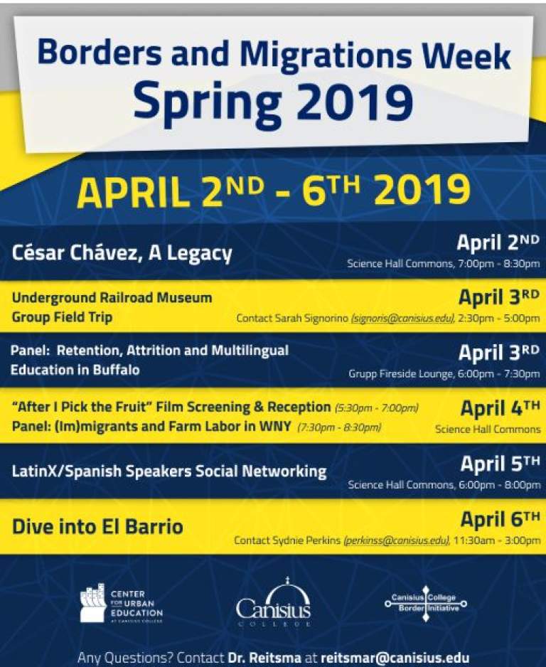 Borders & Migrations Week at Canisius College