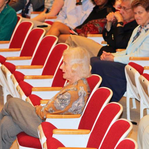 08. Audience members participate in "question and answer."