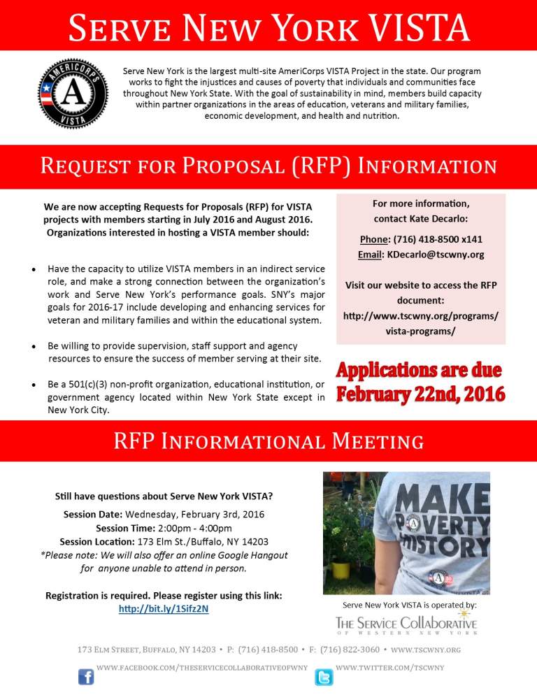 Serve NY VISTA RFP Informational Meeting