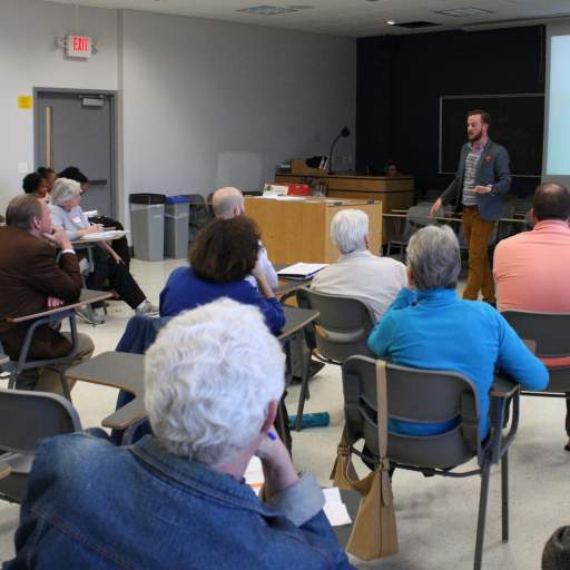 Nate Gulley, Open Buffalo Director of Civic Capacity, leads a community organizing strategy workshop at the Citizen Planning School. (Photo by Citizen Planning School)