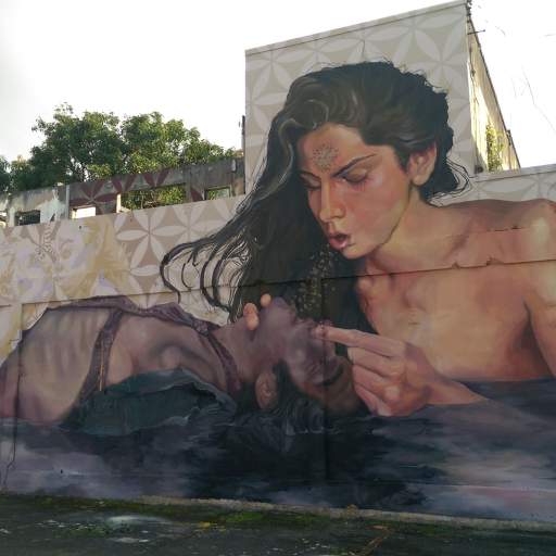 Street art in the Santurce neighborhood of San Juan.