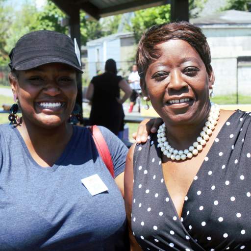 Open Buffalo's Franchelle Hart and Assemblymember Crystal Peoples-Stokes.