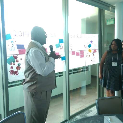 Pastor James Giles of Back to Basics Outreach Ministries and Open Buffalo Executive Director Franchelle Hart.