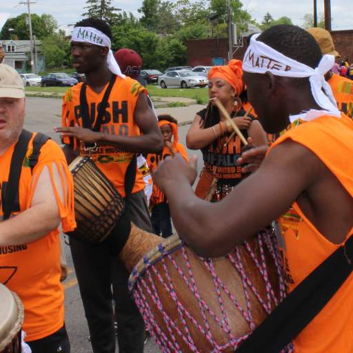 08. PUSH Buffalo drummers at the Juneteenth Parade.