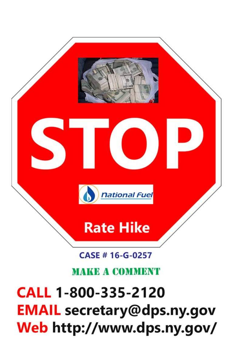 Submitting 1,000 Comments Against NFG Rate Hike