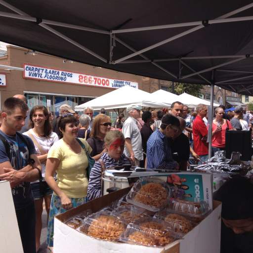 Waiting in line for some food at the Taste of Diversity.