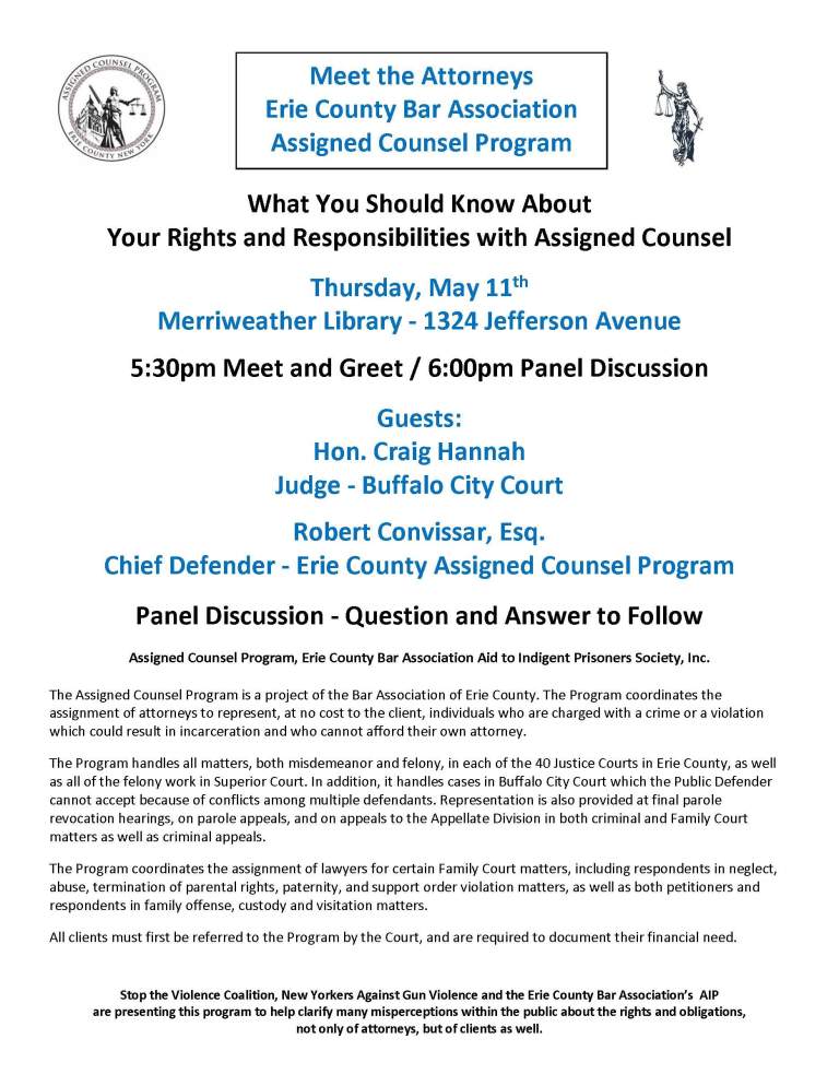 Meet the Attorneys: Know your rights and responsibilities with Assigned Counsel