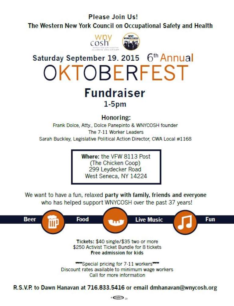 WNYCOSH: Oktoberfest Fundraiser