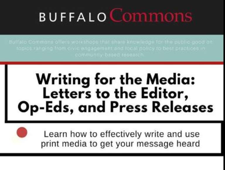 Writing for the Media: Letters to the Editor, Op-Eds, and More