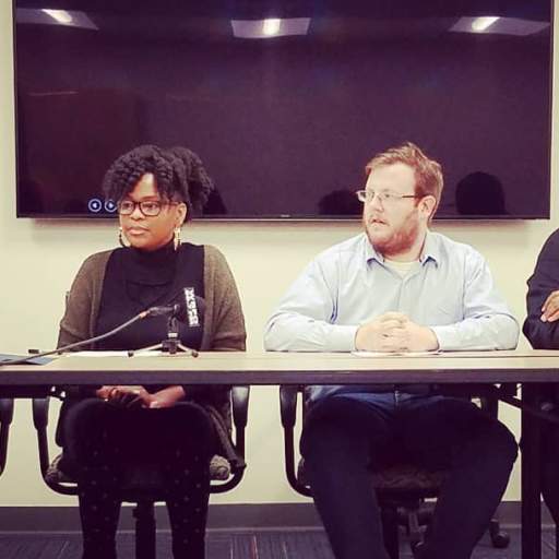 The Kick-off included panelists as representatives from the OUR CITY Coalition: India Walton (Open Buffalo), Jalonda Hill (Partnership for the Public Good), Rob Galbraith (Public Accountability Initiative), and John Washington (PUSH Buffalo)